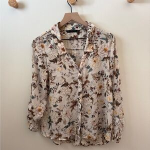 Zara Floral Print Blouse
